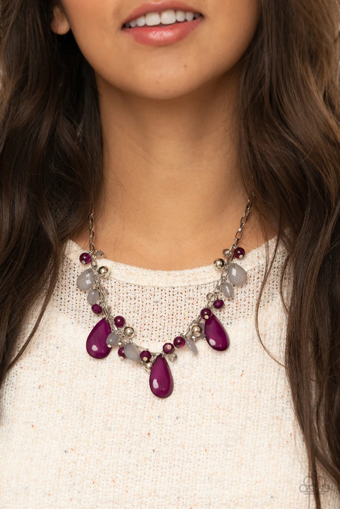 Seaside Solstice - Purple Necklace-Paparazzi - The Sassy Sparkle