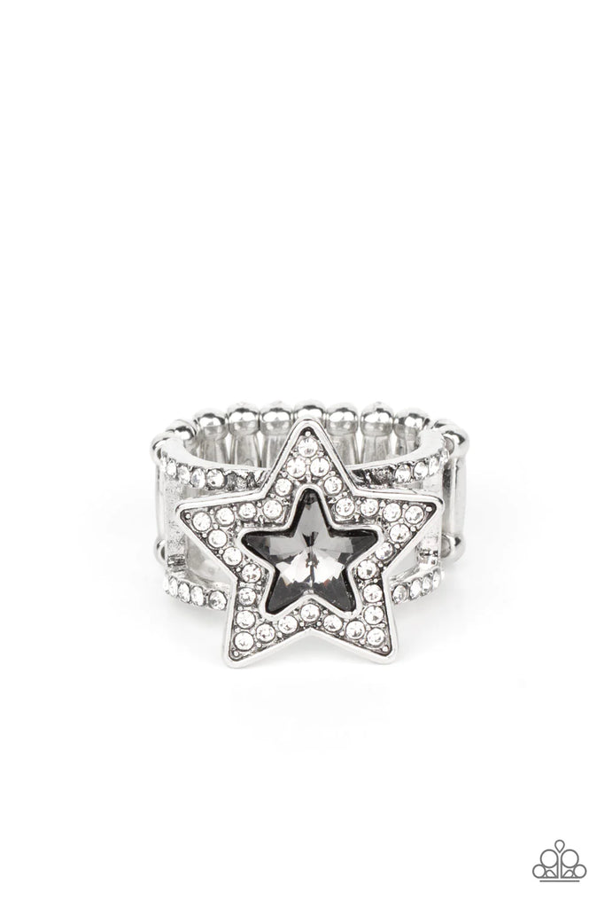 One Nation Under Sparkle - Silver Ring-Paparazzi - The Sassy Sparkle