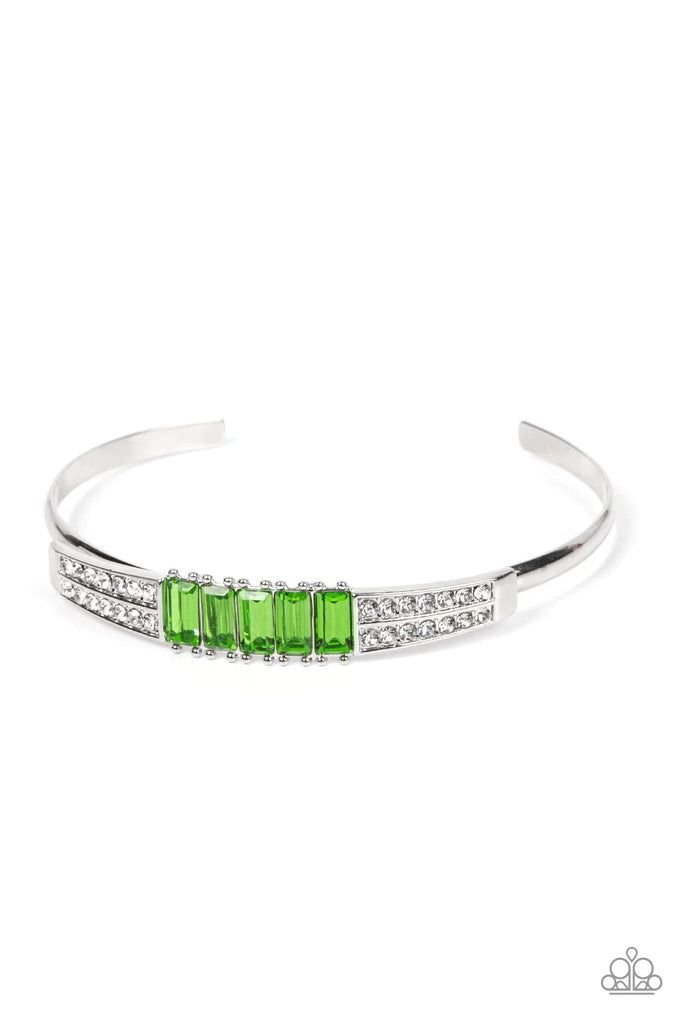 Spritzy Sparkle - Green Bracelet-Paparazzi - The Sassy Sparkle
