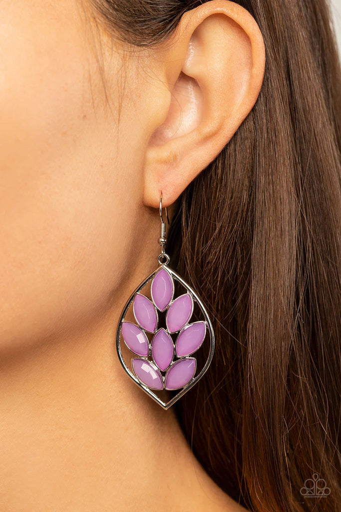 Glacial Glades - Purple Earring-Paparazzi