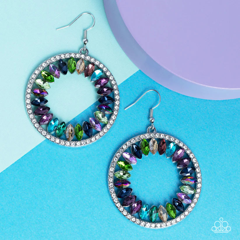 Wall Street Wreaths - Multi Paparazzzi Earring - The Sassy Sparkle