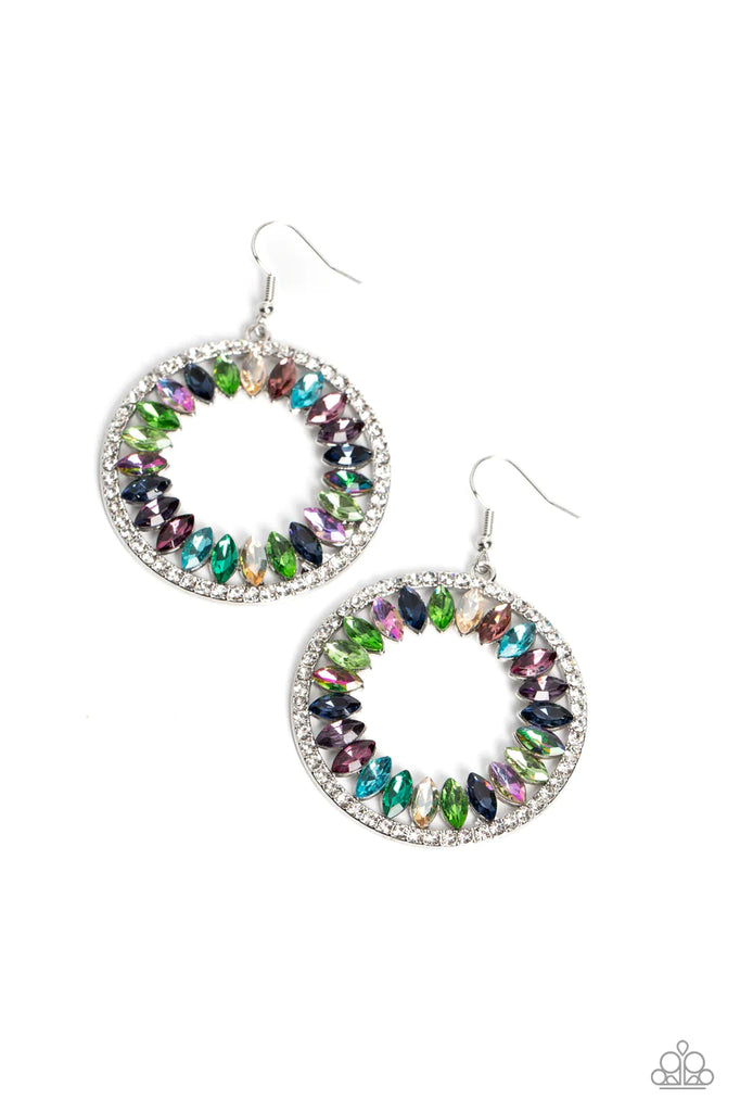 Wall Street Wreaths - Multi Paparazzzi Earring - The Sassy Sparkle