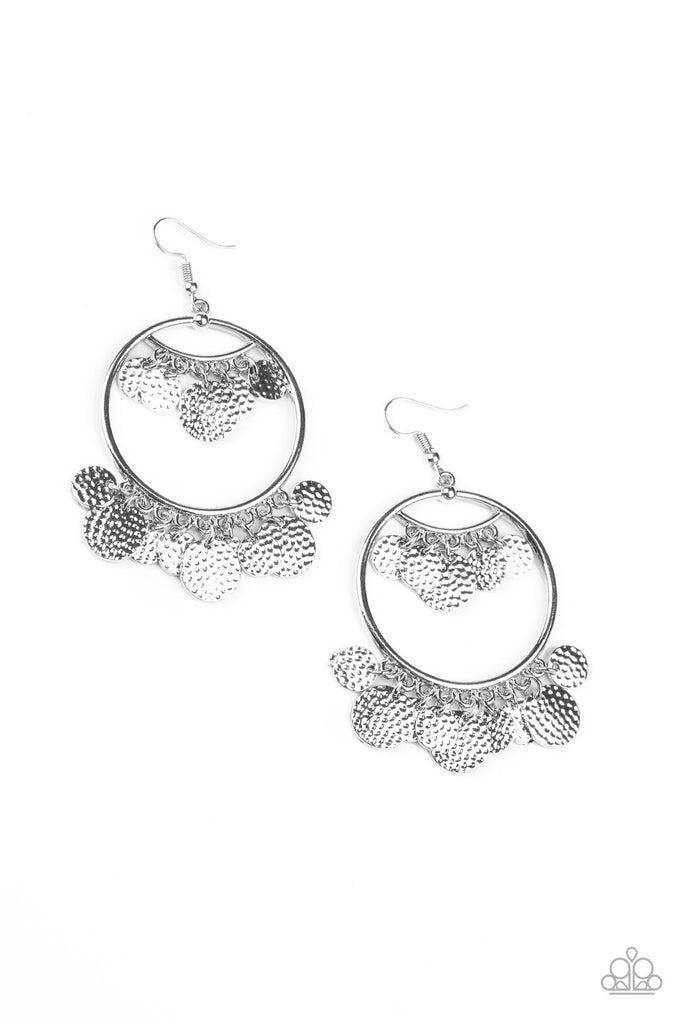 All Chime High-Silver earrings-Paparazzi - The Sassy Sparkle