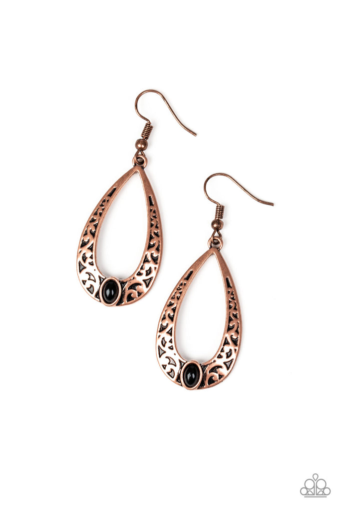 Colorfully Charismatic-Copper Earring-Paparazzi - The Sassy Sparkle