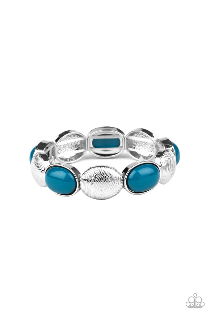 Decadently Dewy - Blue Bracelet-Paparazzi