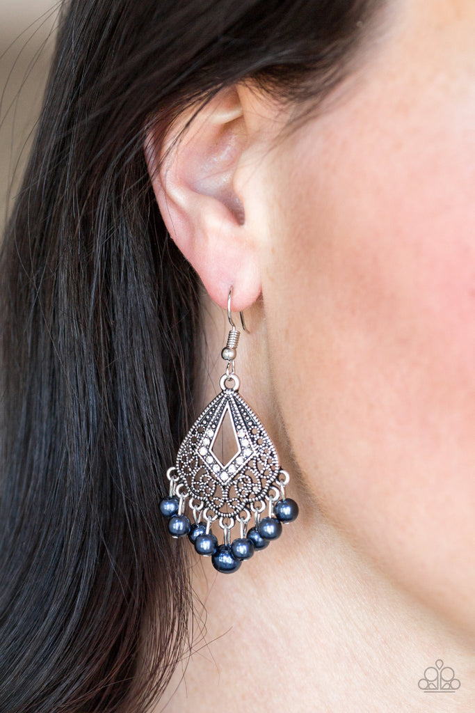 Gracefully Gatsby - Blue Earring-Paparazzi