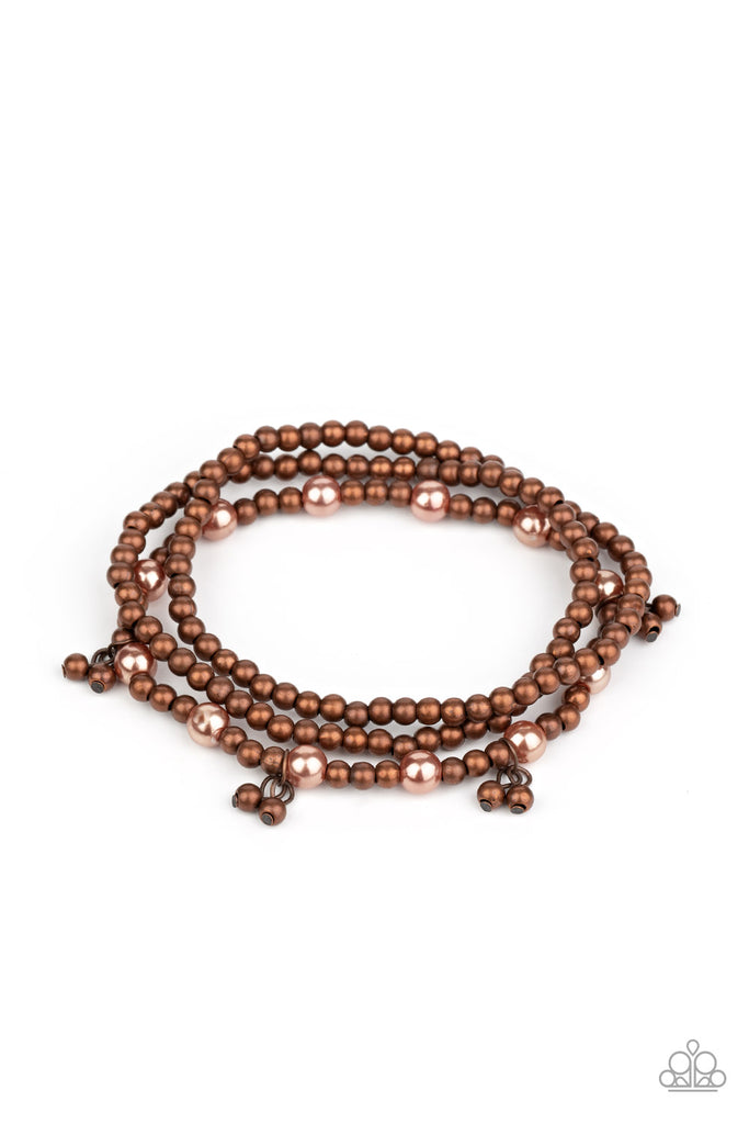 GRANDIOSE Slam-Copper Bracelet Set-Paparazzi - The Sassy Sparkle