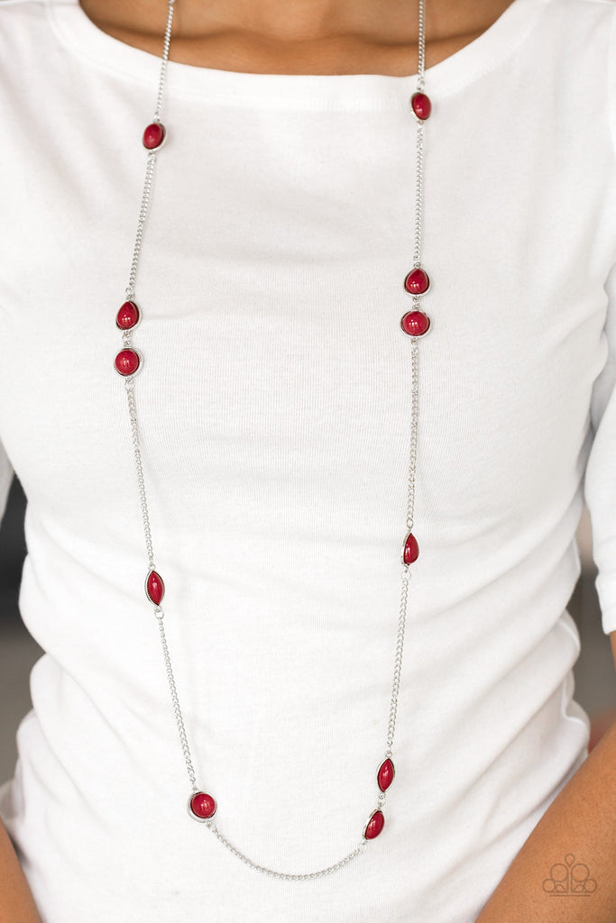 Pacific Piers-Red-Paparazzi Necklace - The Sassy Sparkle