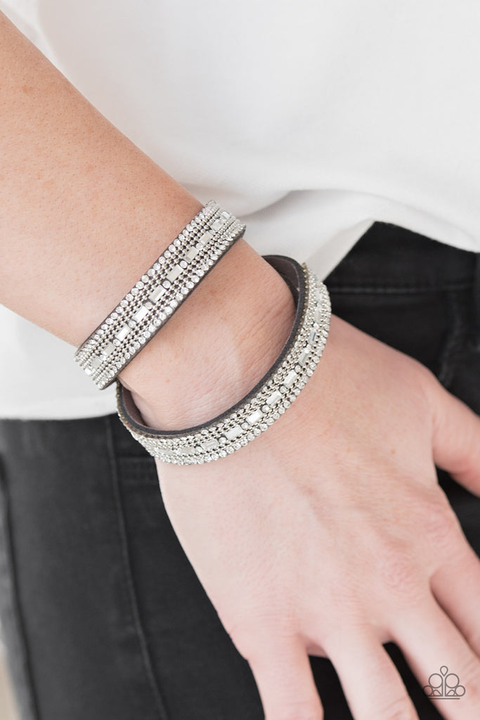 Shimmer and Sass - Silver Urban Bracelet-Paparazzi