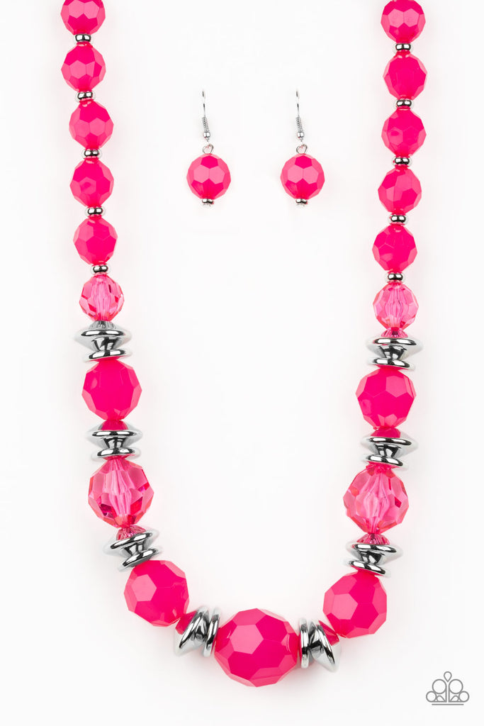 Dine and Dash - Pink Necklace-Paparazzi
