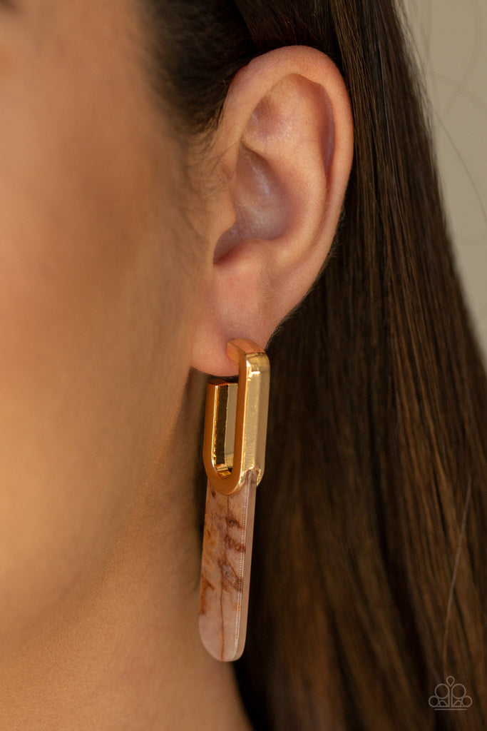 HAUTE Off The Press - Multi Post Earring-Paparazzi