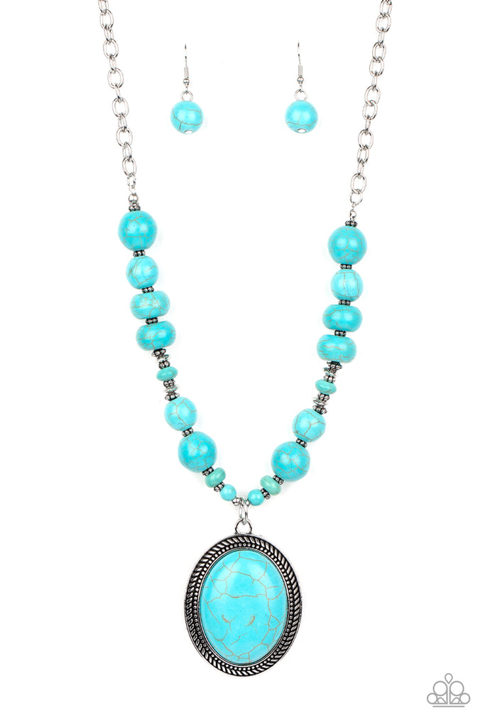 Home Sweet HOMESTEAD - Blue Stone Necklace-Paparazzi - The Sassy Sparkle