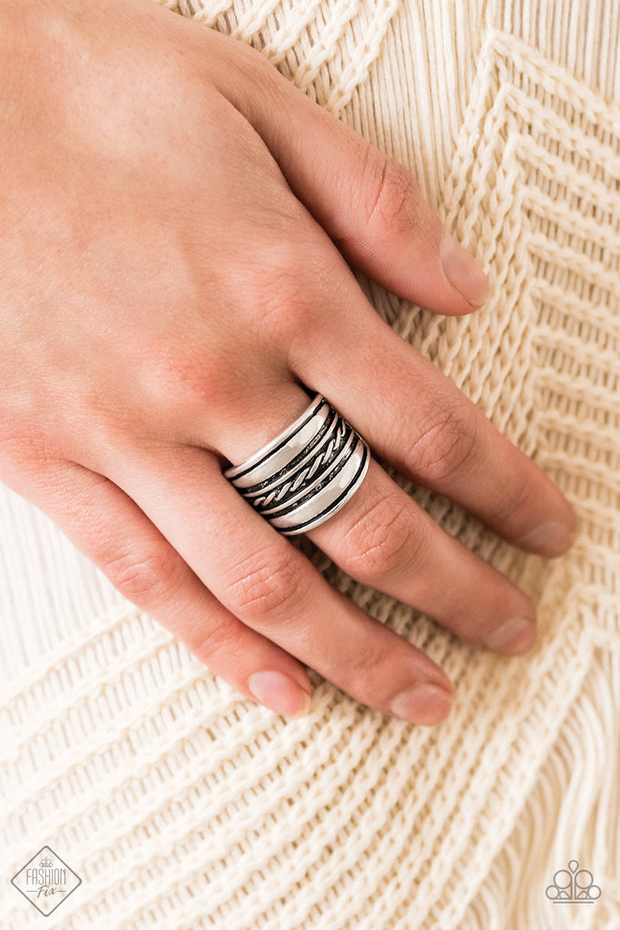 Let It LAYER - Silver Ring-Paparazzi