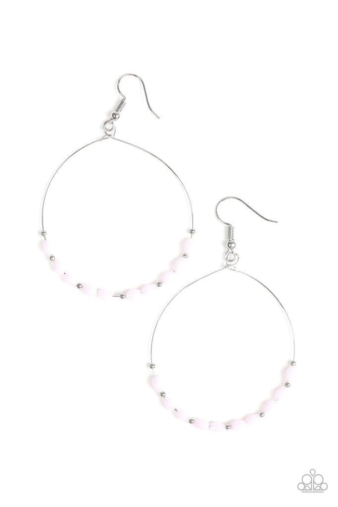 Prize Winning Sparkle-Pink Earrings-Paparazzi - The Sassy Sparkle