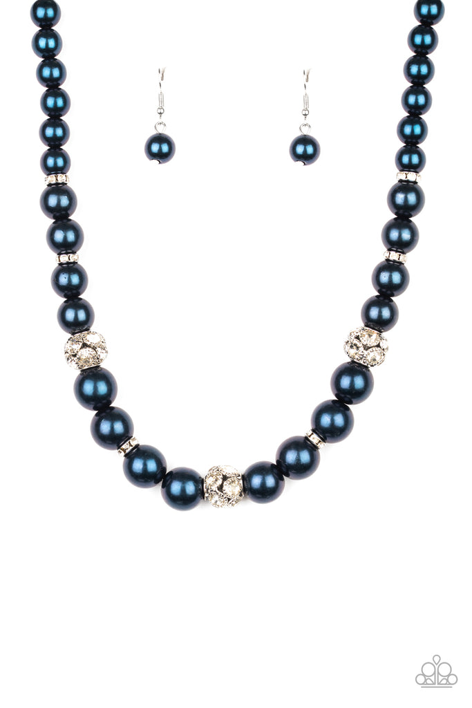 Rich Girl Refinement - Blue Pearl Necklace-Paparazzi