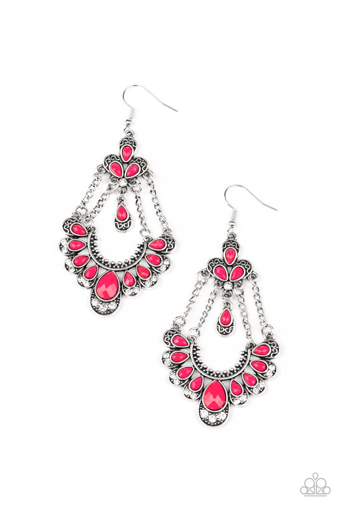 Unique Chic-Pink Paparazzi Earrings - The Sassy Sparkle