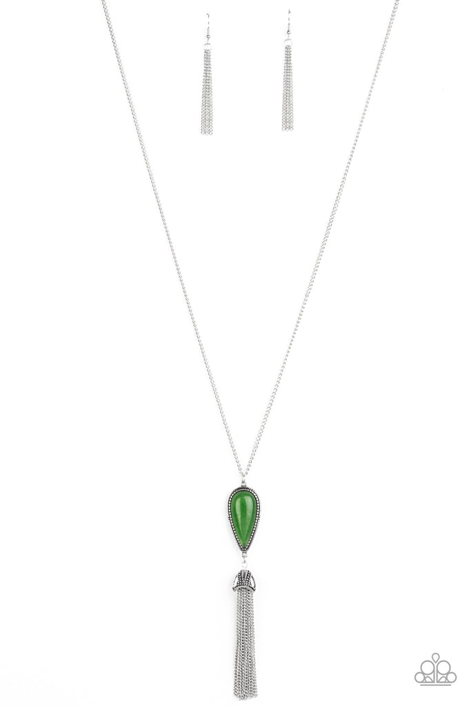 Zen Generation-Green Necklace-Pendant-Long-Paparazzi - The Sassy Sparkle