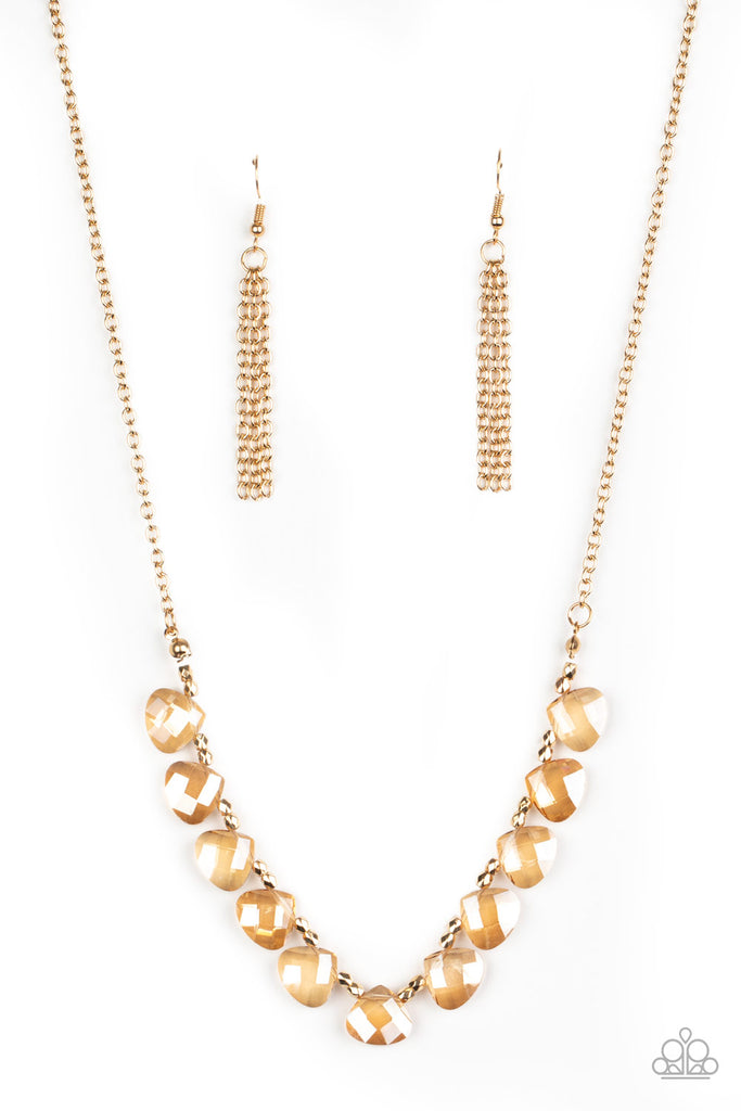 Catch A Fallen Star-Gold Paparazzi Necklace - The Sassy Sparkle