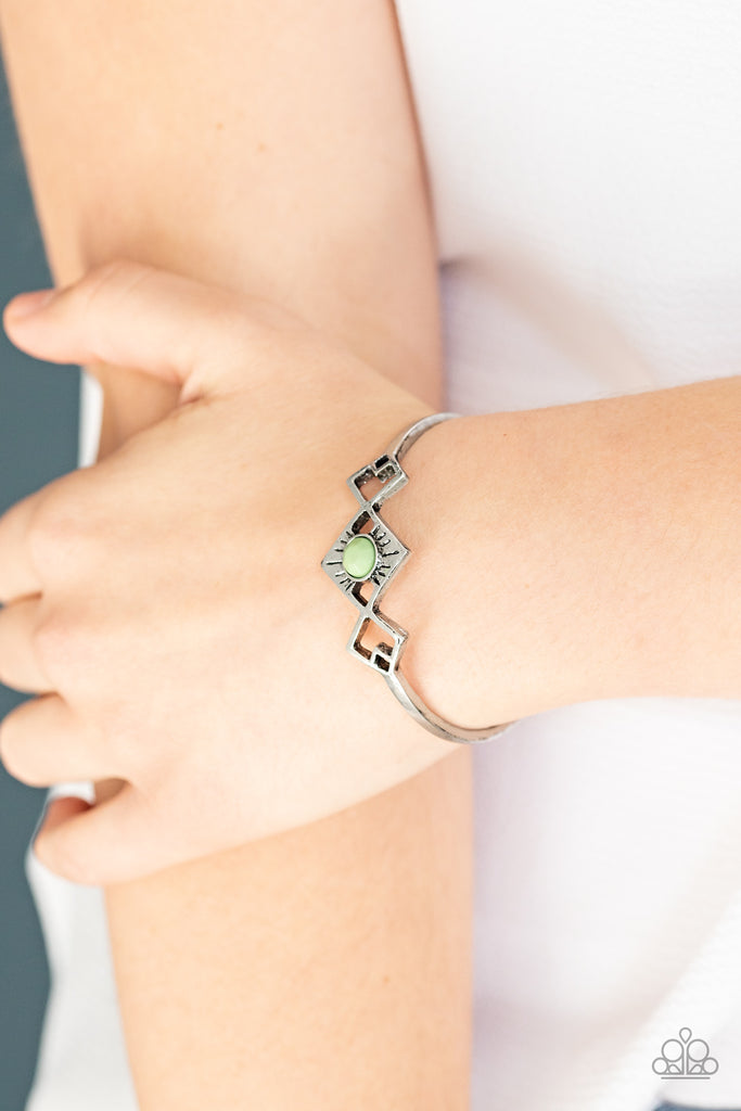 Dainty Deco - Green Bracelet-Paparazzi