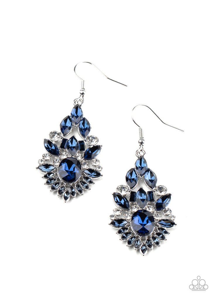 Ice Castle Couture - Blue Earring-Paparazzi - The Sassy Sparkle