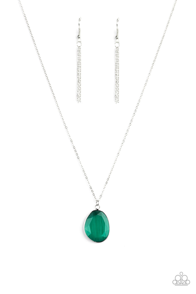 Icy Opalescence-Green Paparazzi Necklace - The Sassy Sparkle