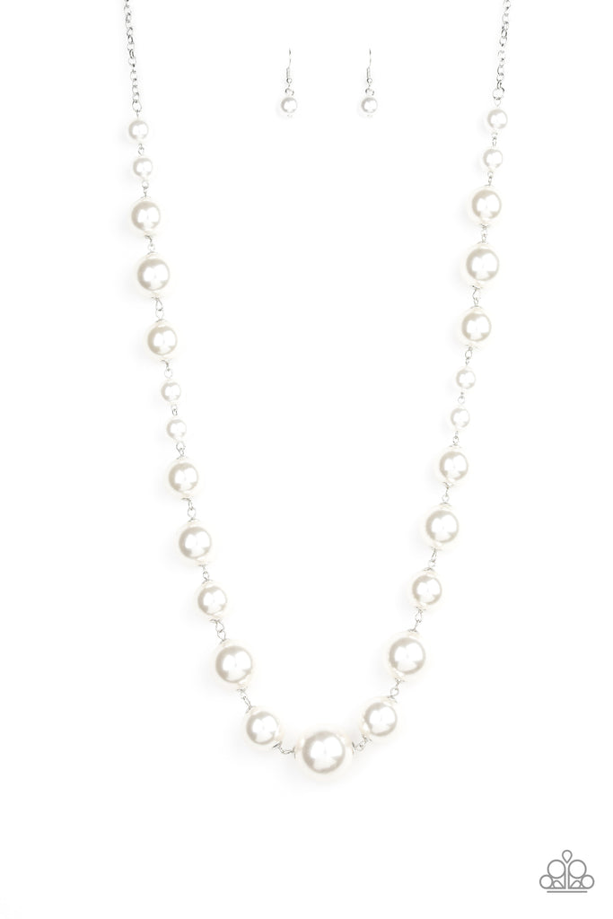 Pearl Prodigy - White Pearl Necklace-Paparazzi