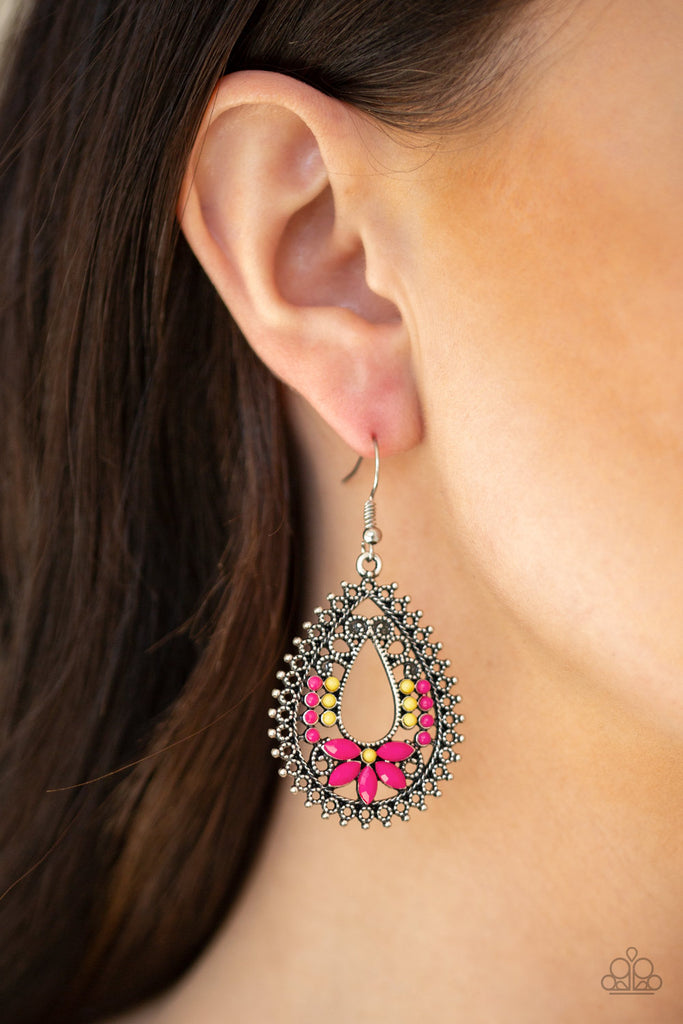 Atta-GALA-Pink Paparazzi Earrings - The Sassy Sparkle