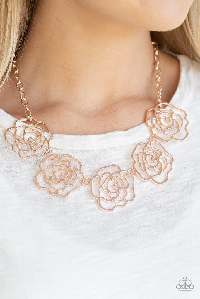Budding Beauty - Rose Gold Necklace-Paparazzi