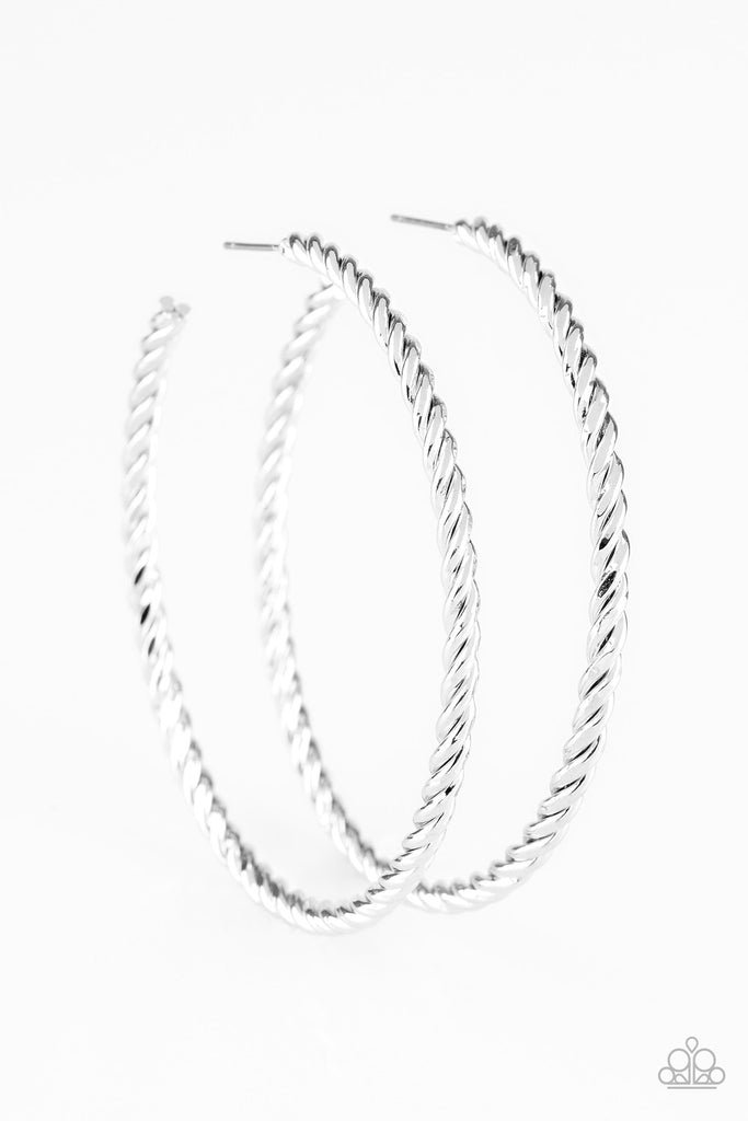 Keep It Chic-Silver Paparazzi Hoop Earrings - The Sassy Sparkle