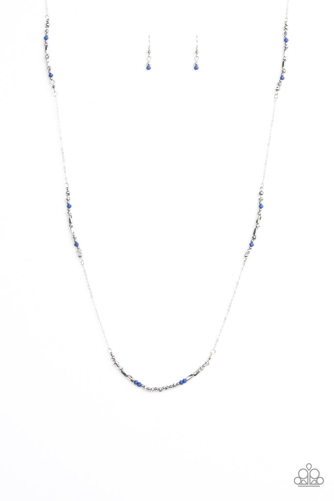 Mainstream Minimalist - Blue Necklace-Paparazzi - The Sassy Sparkle