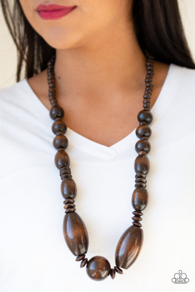 Summer Breezin'-Brown Paparazzi Necklace - The Sassy Sparkle