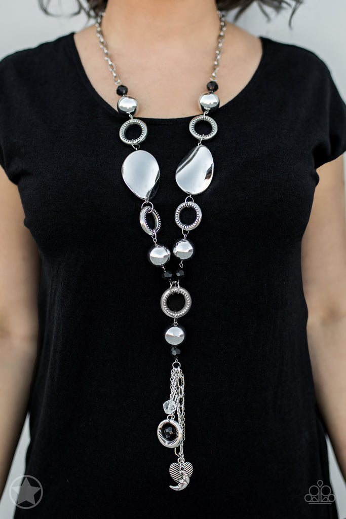 Total Eclipse of the Heart - Silver Necklace-Blockbuster-Paparazzi