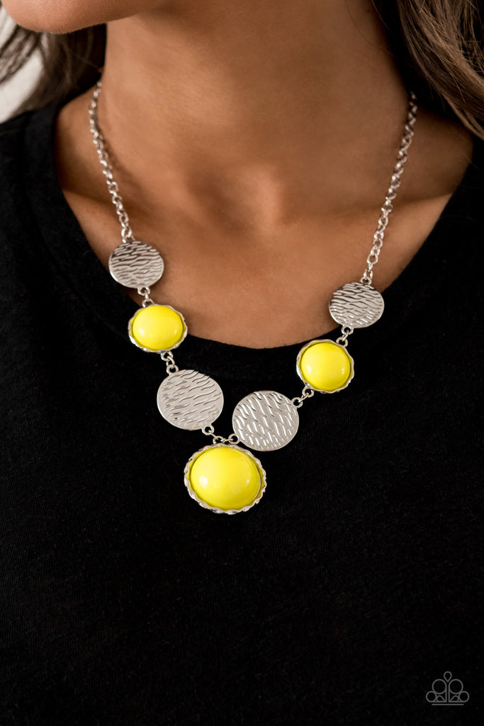 Bohemian Bombshell - Yellow Necklace-Paparazzi