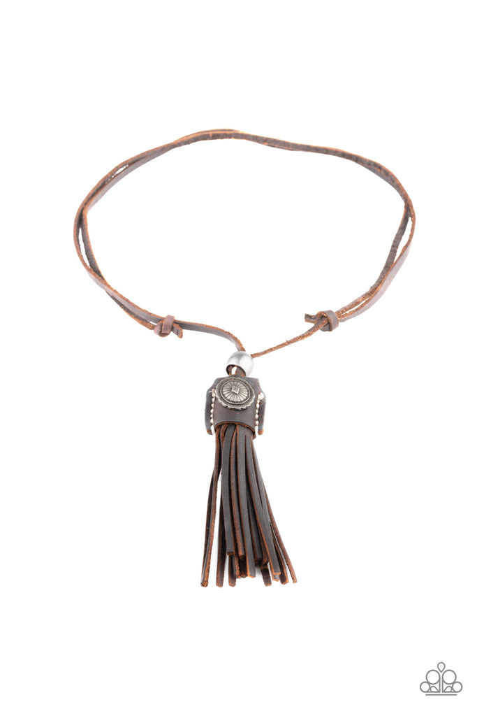 Old Town Road-Brown Urban Necklace-Paparazzi - The Sassy Sparkle