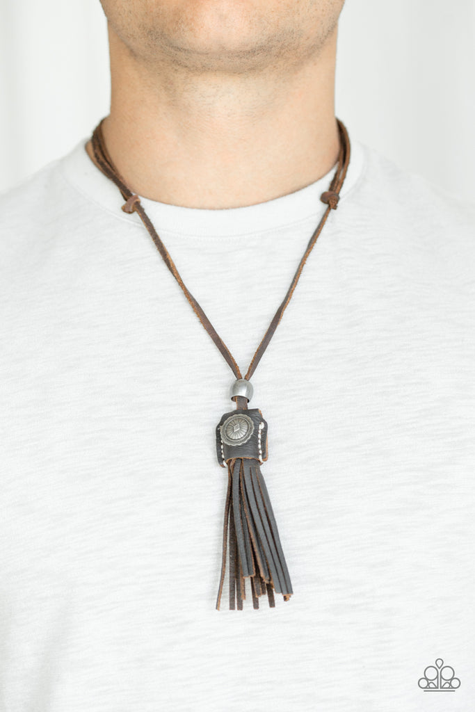 Old Town Road-Brown Urban Necklace-Paparazzi - The Sassy Sparkle