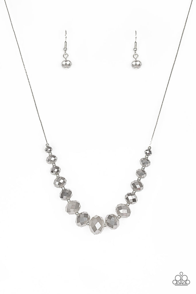 Crystal Carriages-Silver Necklace-Short-Paparazzi - The Sassy Sparkle