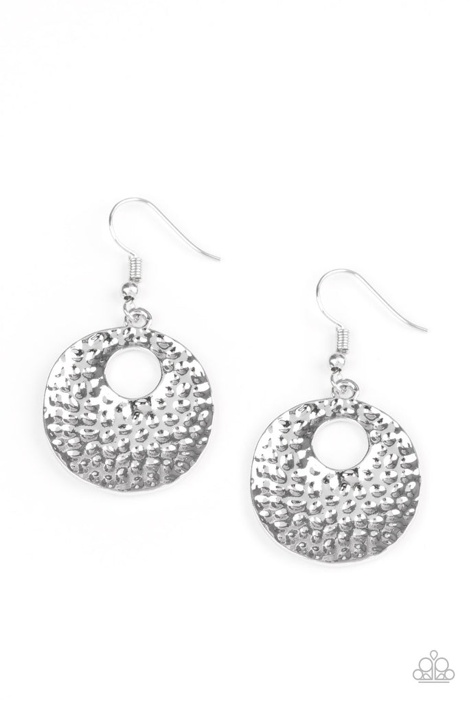 A Taste For Texture-Silver Earring0Paparazzi - The Sassy Sparkle