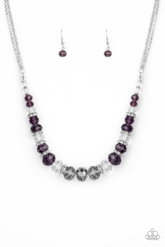 Distracted By Dazzle - Purple Necklace-Short-Paparazzi