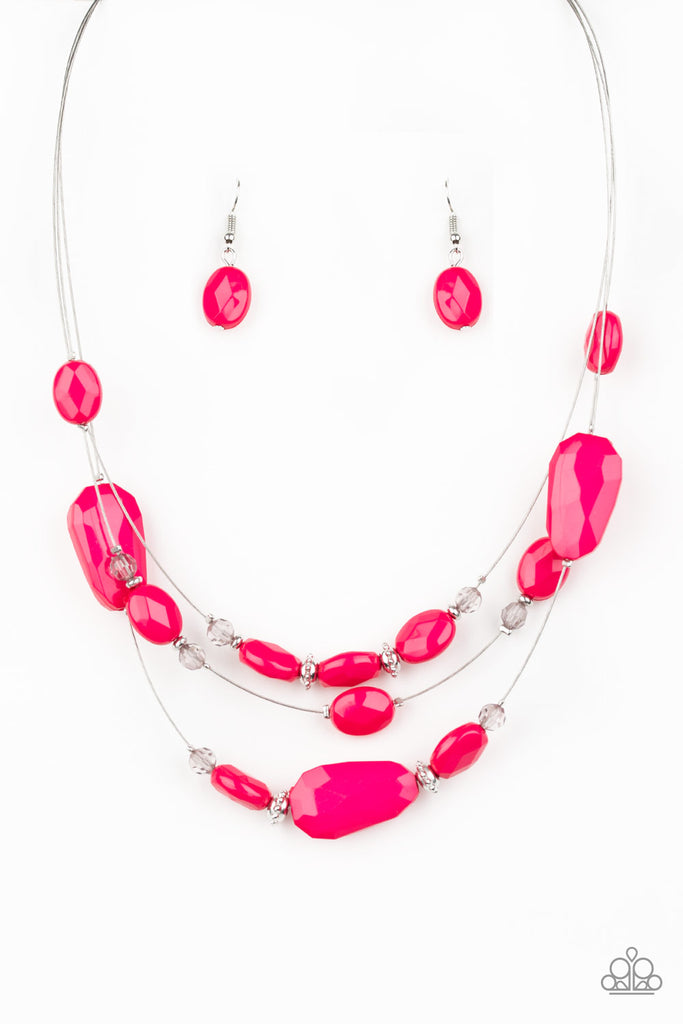 Radiant Reflections-pink Paparazzi Illusion Necklace - The Sassy Sparkle