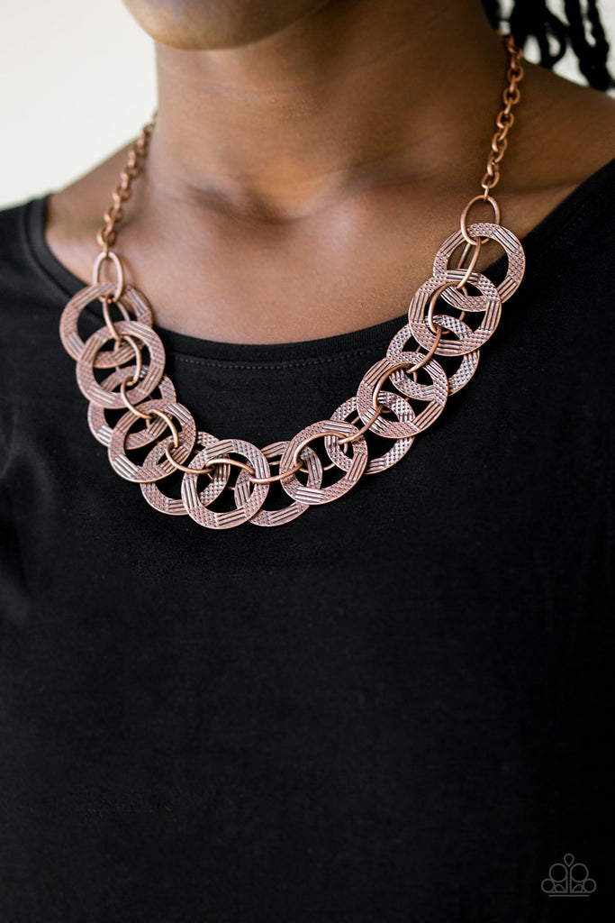 Paparazzi-The Main Contender-Copper Necklace - The Sassy Sparkle