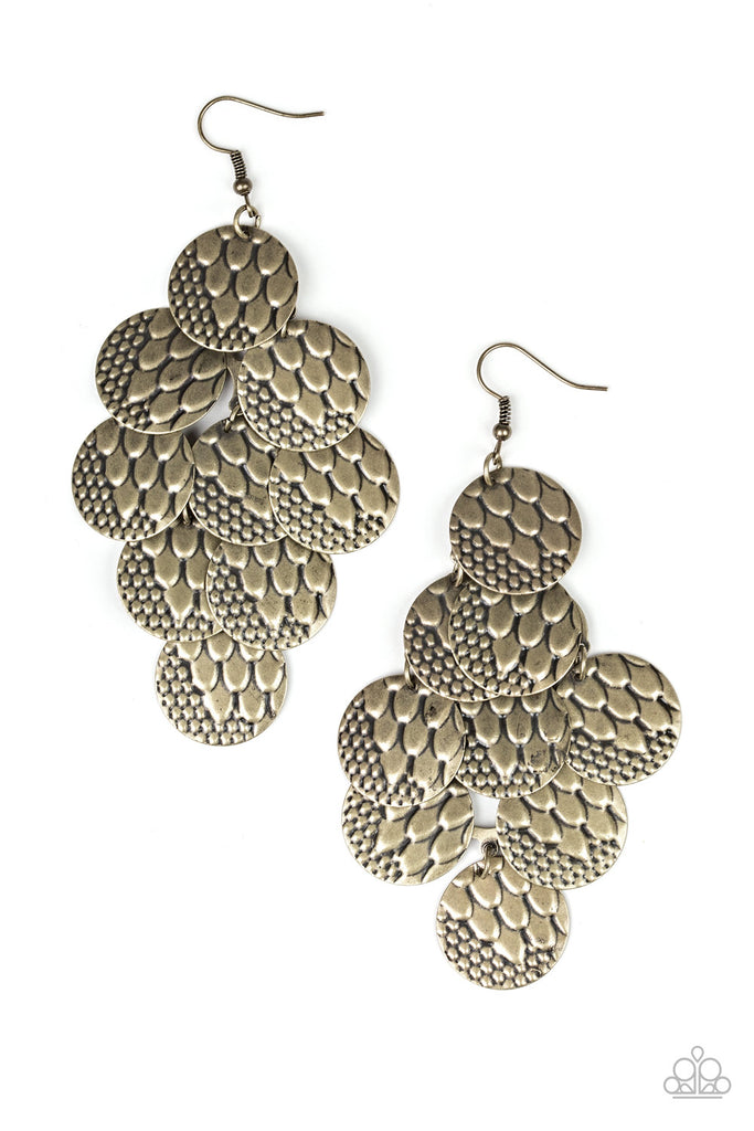 The Party Animal - Brass Earring-Paparazzi