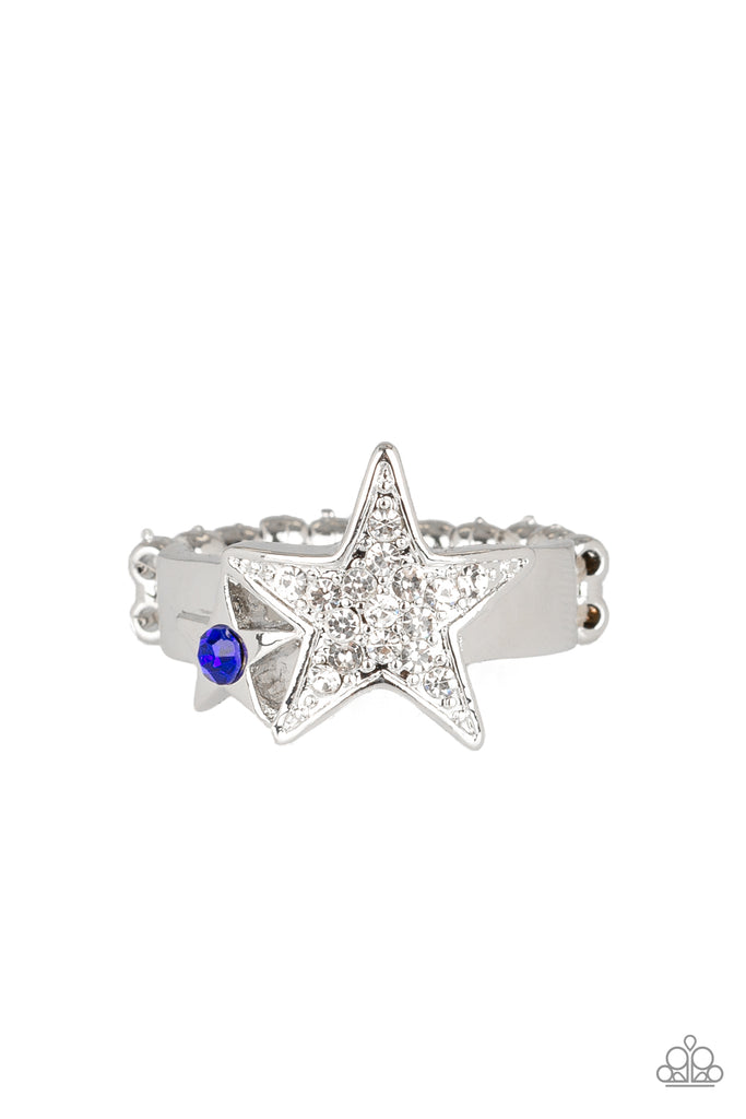 Star Spangled Starlet-Blue Ring-Paparazzi - The Sassy Sparkle