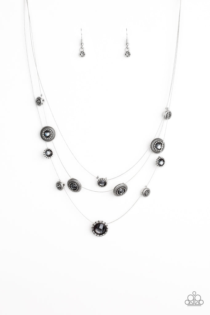 SHEER Thing!-Silver $5 Paparazzi Necklace-Short- Illusion - The Sassy Sparkle