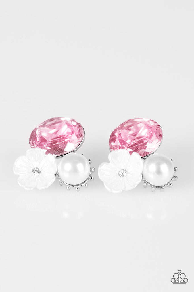 Lily Lagoon - Pink Pearl Post Earring-Paparazzi