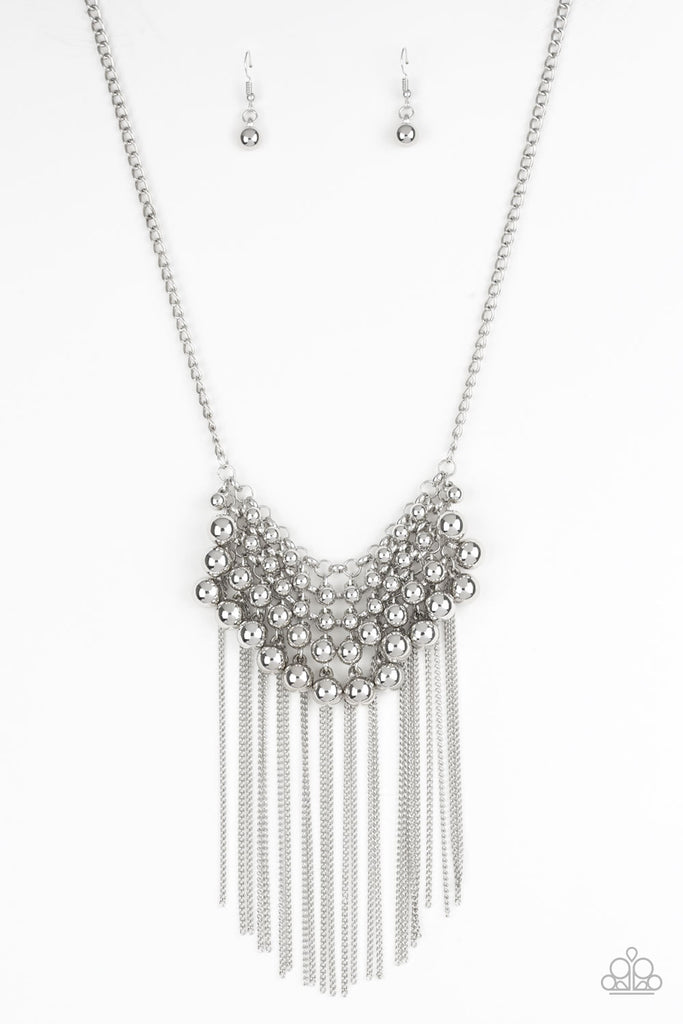 DIVA-de and Rule-Silver-Paparazzi Necklace - The Sassy Sparkle