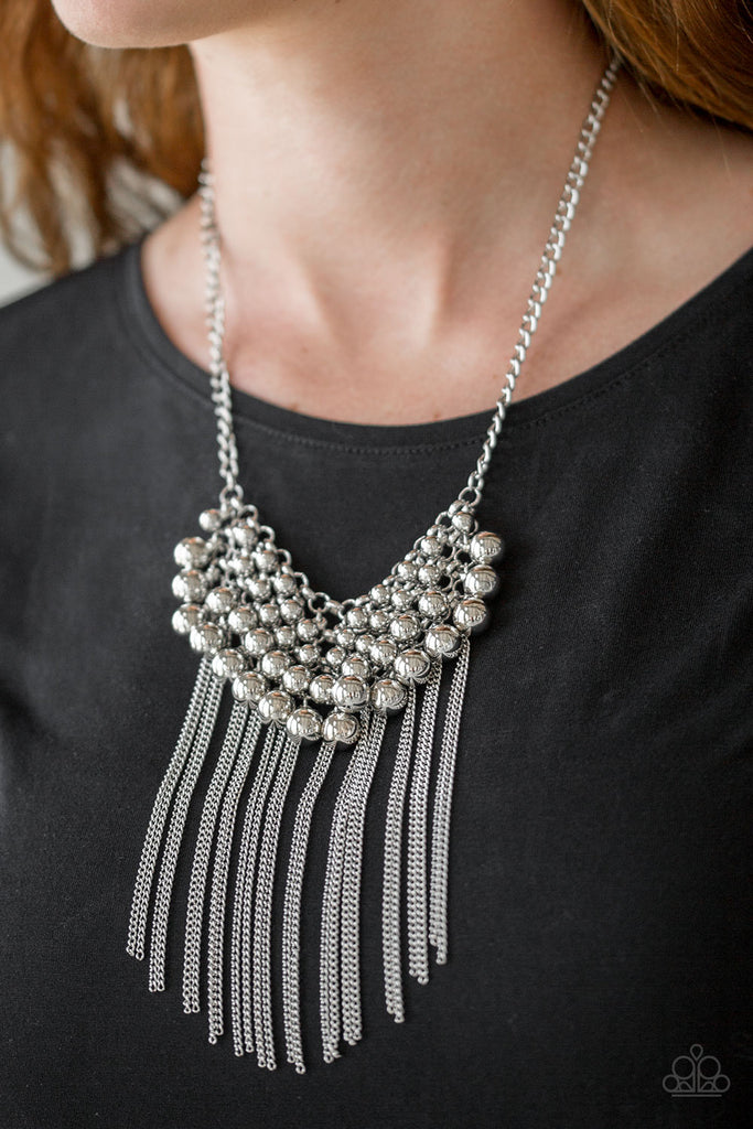 DIVA-de and Rule-Silver-Paparazzi Necklace - The Sassy Sparkle