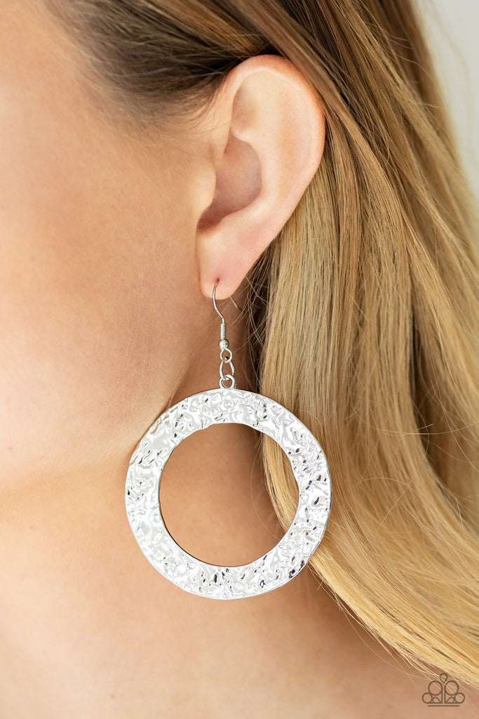 PRIMAL Meridian-Silver Earrings-Paparazzi - The Sassy Sparkle