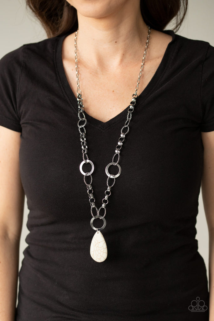 Recycled Refinement - White  Necklace-Paparazzi