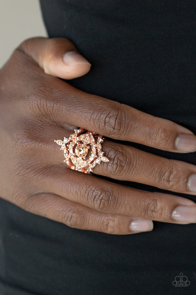 Royal Love Story-Copper Ring-Paparazzi - The Sassy Sparkle