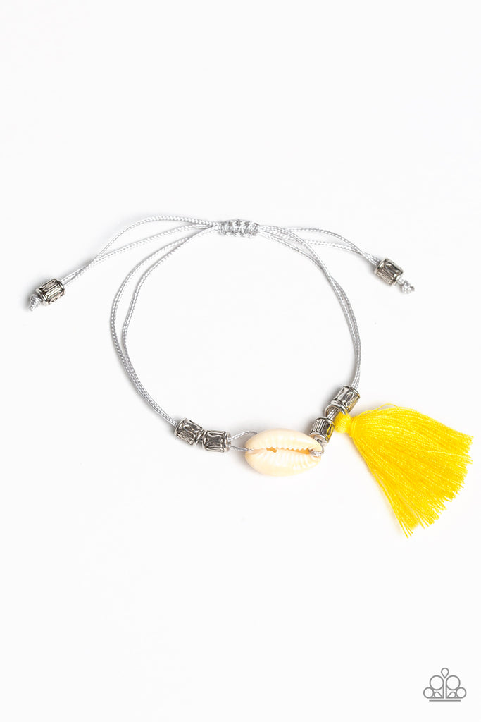 SEA If I Care-Yellow Fringe Seashell Bracelet - The Sassy Sparkle